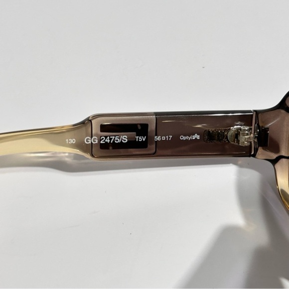 Gucci Authentic Vintage "G" LOGO Biocolor Tinted Y2K Square Sunglasses - Picture 10 of 10